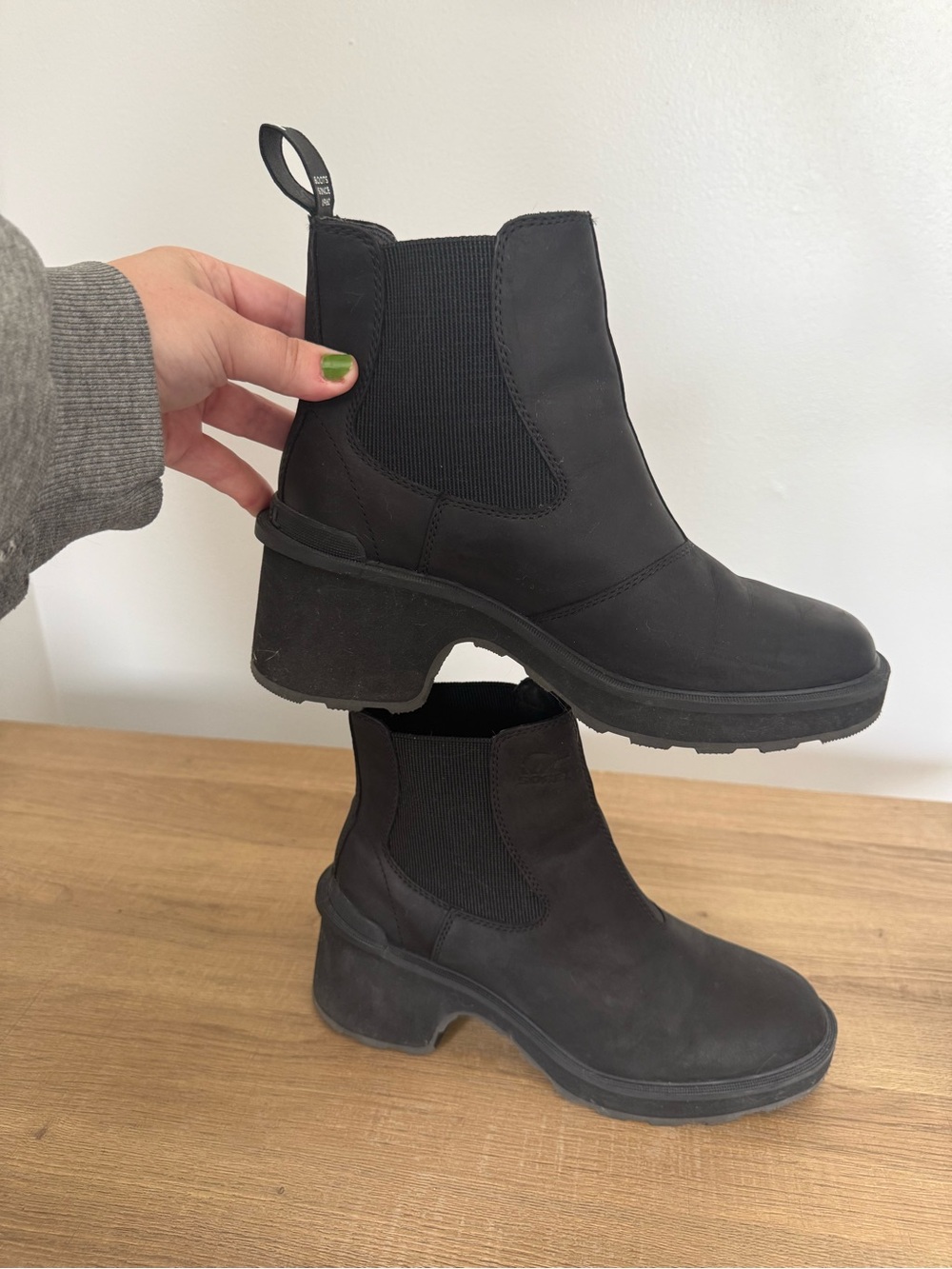 Sorel Women's Hi Line Chelsea Boot in Black - Picture 3 of 11